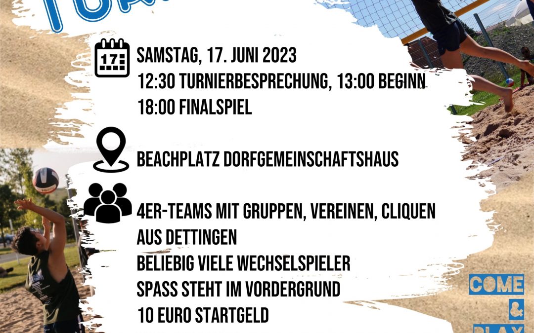 3. Dettinger Beachvolleyball-Turnier – jetzt anmelden!